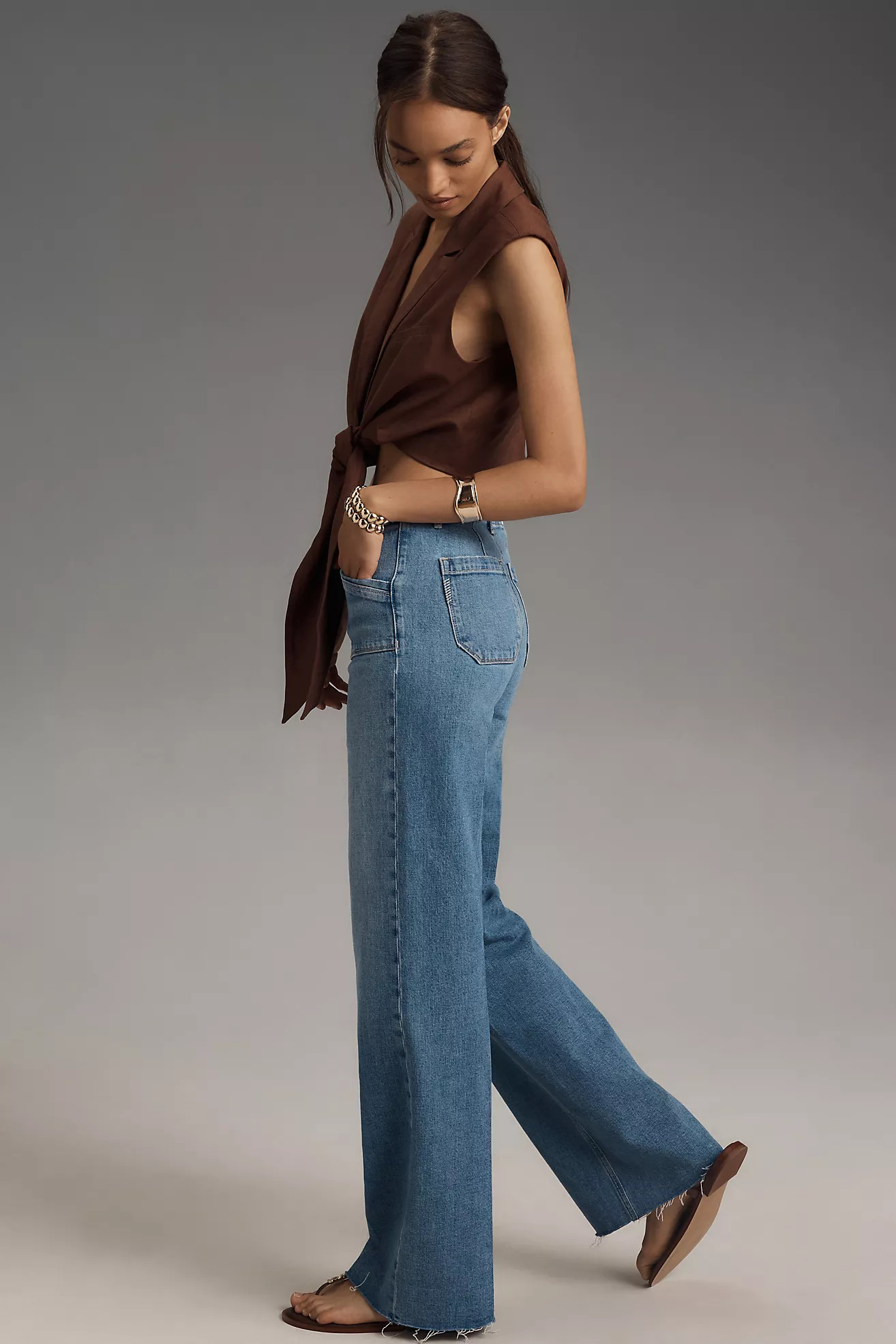 PAIGE Anessa High-Rise Wide-Leg Jeans | Anthropologie (US)