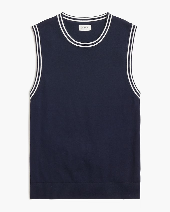 Contrast-trim sweater shell | J.Crew Factory