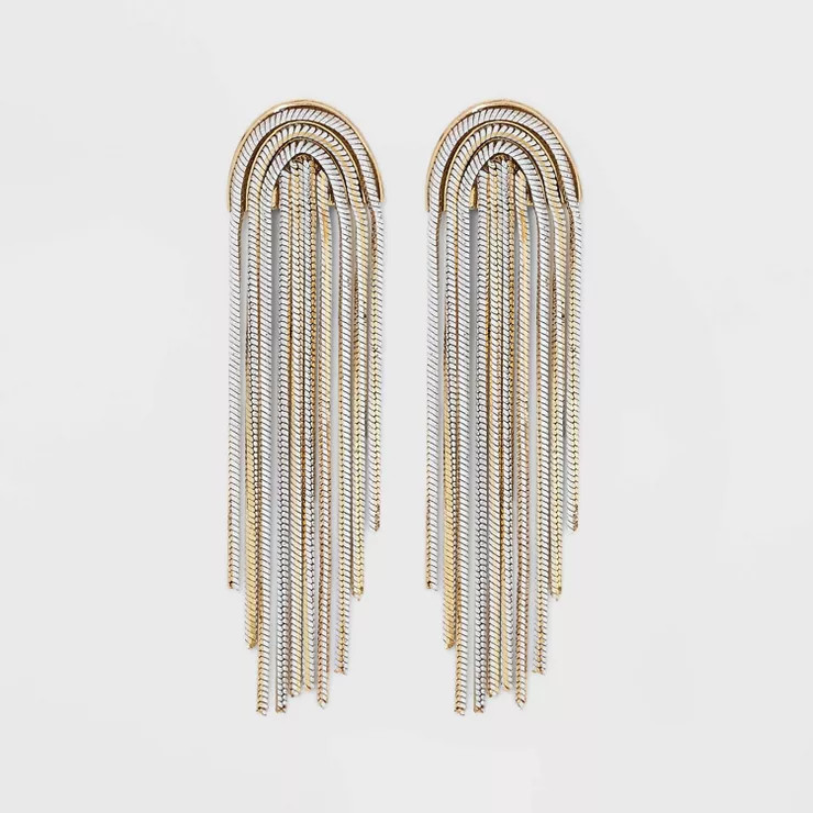 SUGARFIX by BaubleBar Chain Fringe Statement Earrings | Target