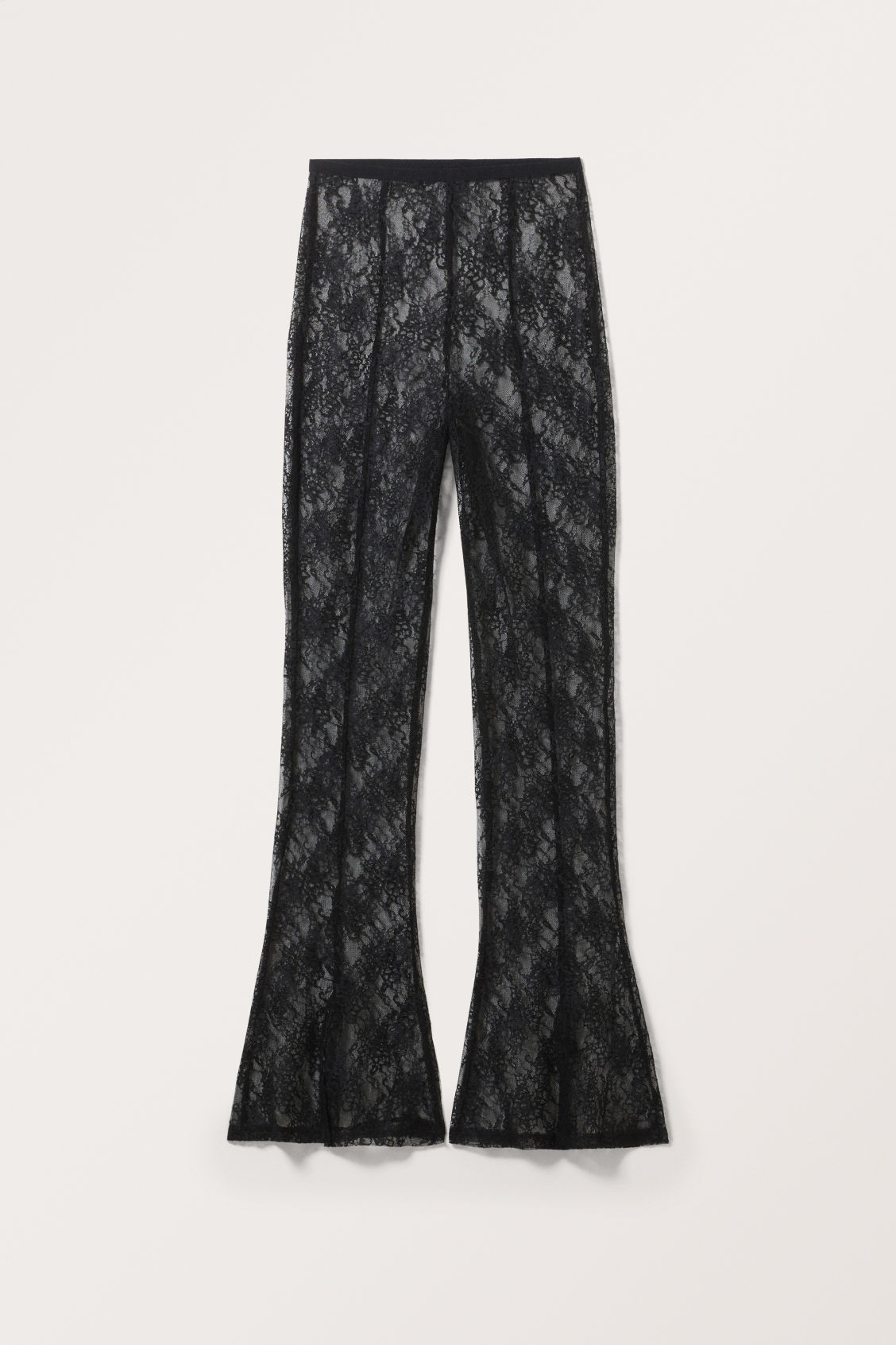 High Waisted Lace Leggings - Black | Monki