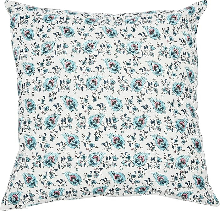 Creative Co-Op Square Paisley Print Cotton Pillow Decorative Pillow Cover, 20" x 20", Blue | Amazon (CA)