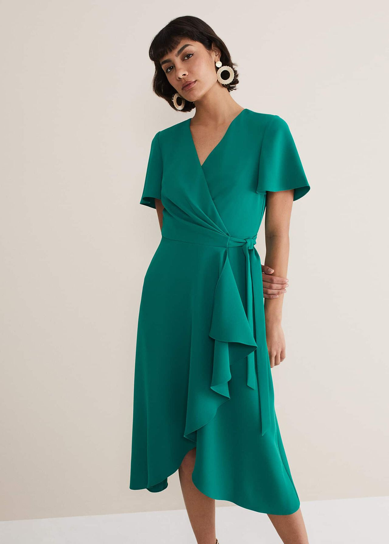 Julissa Ruffle Wrap Midi Dress | Phase Eight (UK)