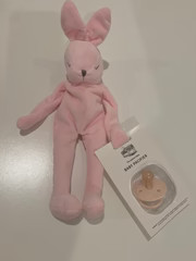 Bunny Lovey / Paci Holder - Pink | The Uptown Baby