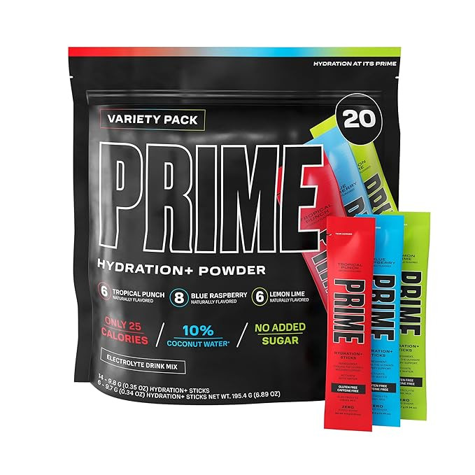 PRIME HYDRATION+ Sticks Variety Pack | Hydration Powder Single Serve Sticks | Electrolyte Powder ... | Amazon (US)