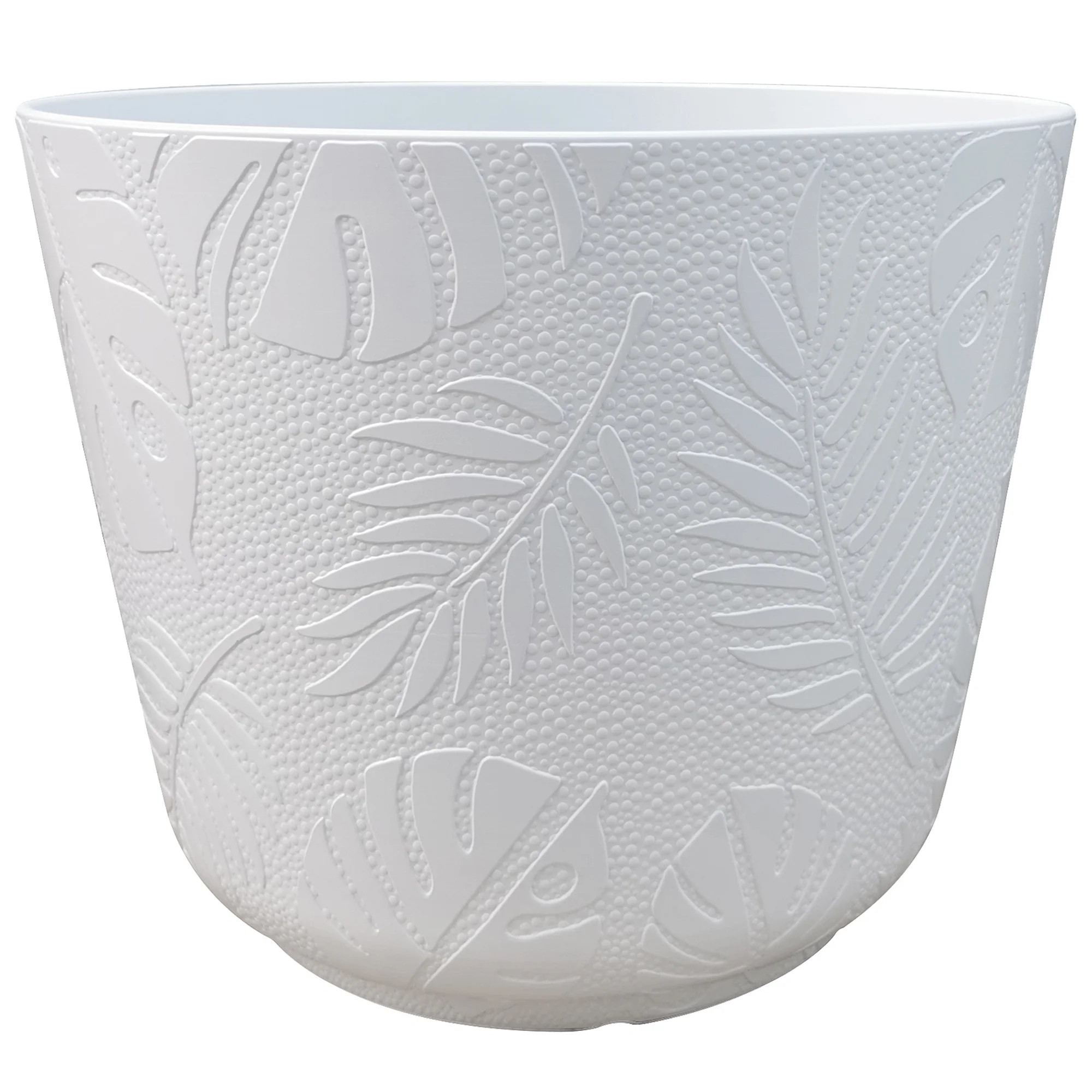 Mainstays Large 16in Diameter Round White Resin Playa Planter | Walmart (US)