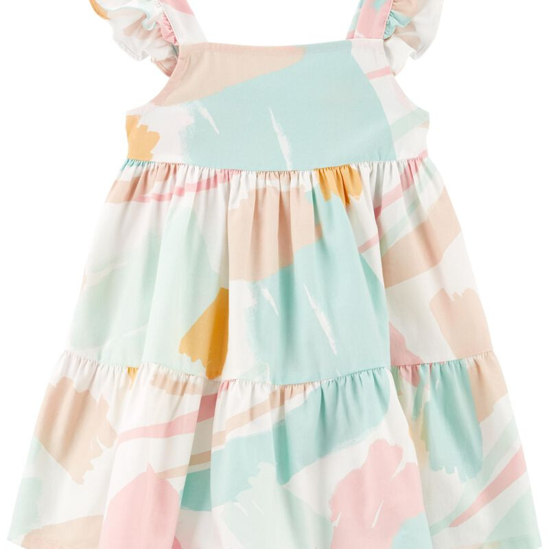 Toddler Pastel Flutter Twill Dress | Carter's