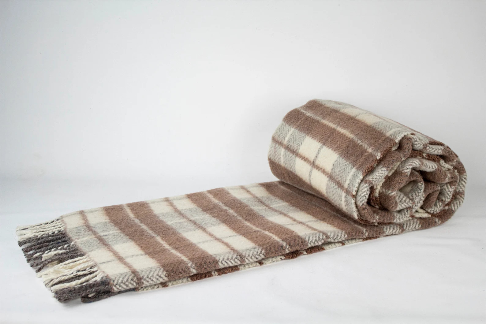 Brown Tartan Plaid Wool Throw Blanket, Wool Blanket, Warm Cozy Blanket, Wool Couch Blanket, Outdo... | Etsy (US)