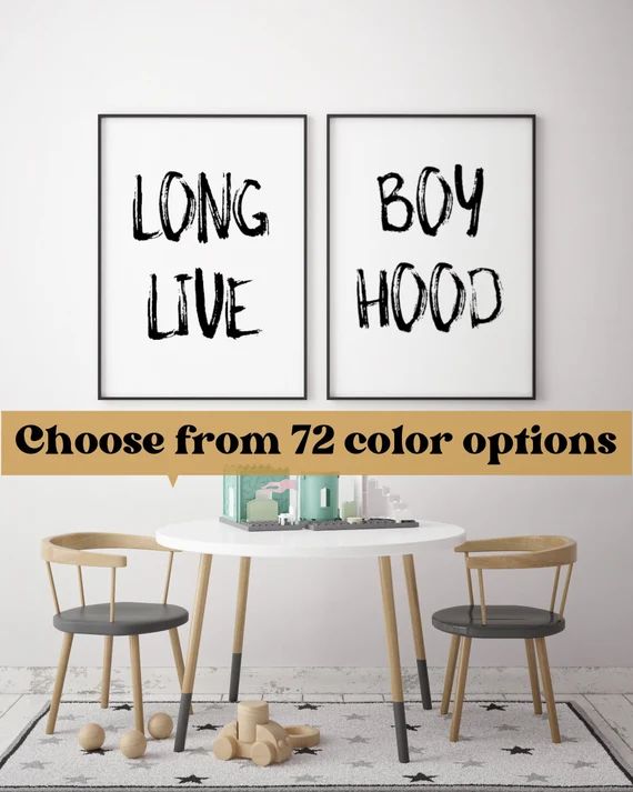 Boys Room Wall Art | Printable Wall Art | Long Live Boy Hood | Playroom Decor | Minimalistic Wall... | Etsy (US)