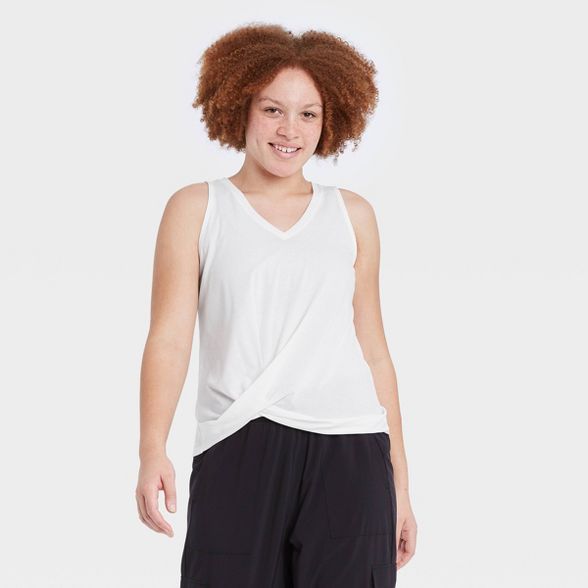 Women's Twist-Front Ribbed Tank Top - All in Motion™ | Target