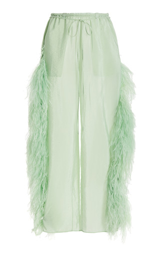 Feather-Trimmed Pants | Moda Operandi (Global)