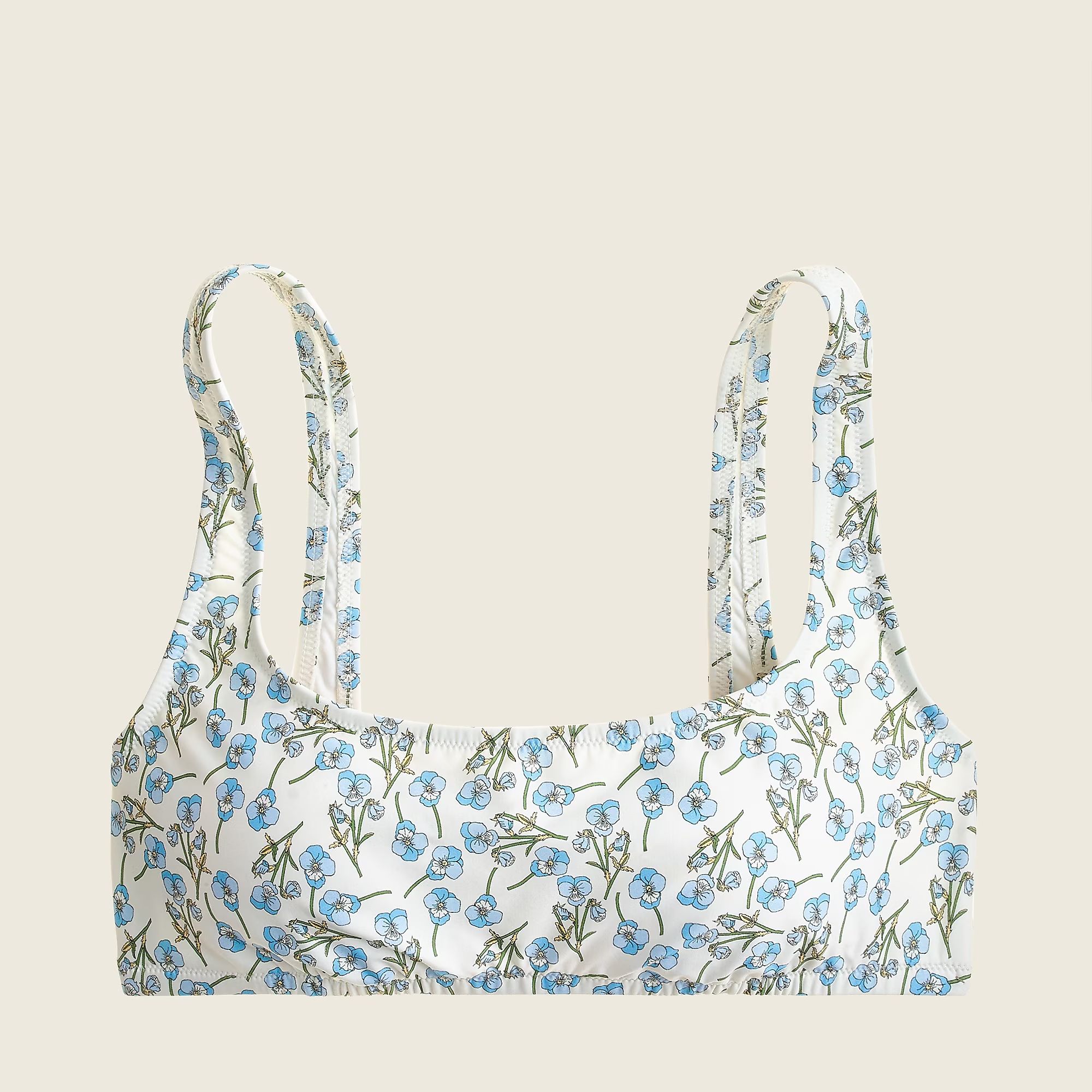 Scoopneck bikini top in Liberty® Ros floral | J.Crew US