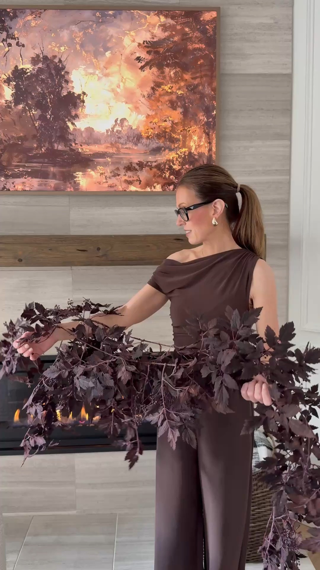 Fall Aesthetic Part 1. Setting the vibes with this stunning garland. I used 3 pieces for this effortless look.

#LTKSeasonal #LTKstorytime #LTKootd