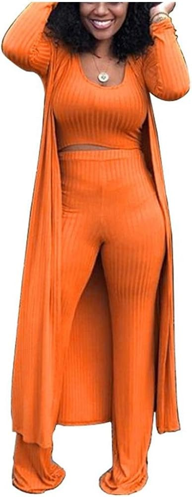 Women Summer 2 Piece Outfit 3/4 Sleeve Long Kimono Cardigan and Bodycon High Waisted Short Pants ... | Amazon (US)