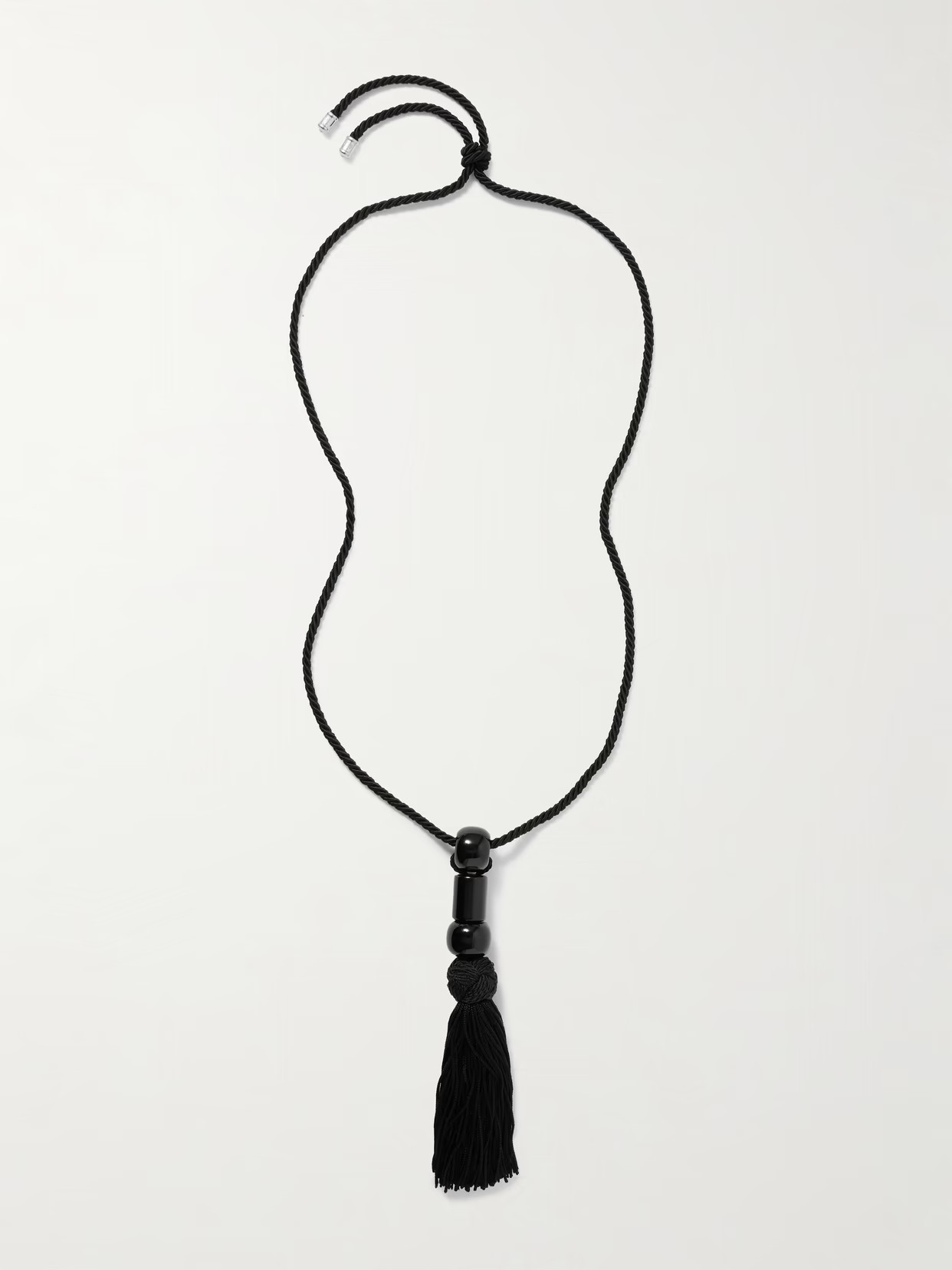 Le Sundial - Trinity Silver, Onyx And Satin Cord Necklace - Black | NET-A-PORTER (US)