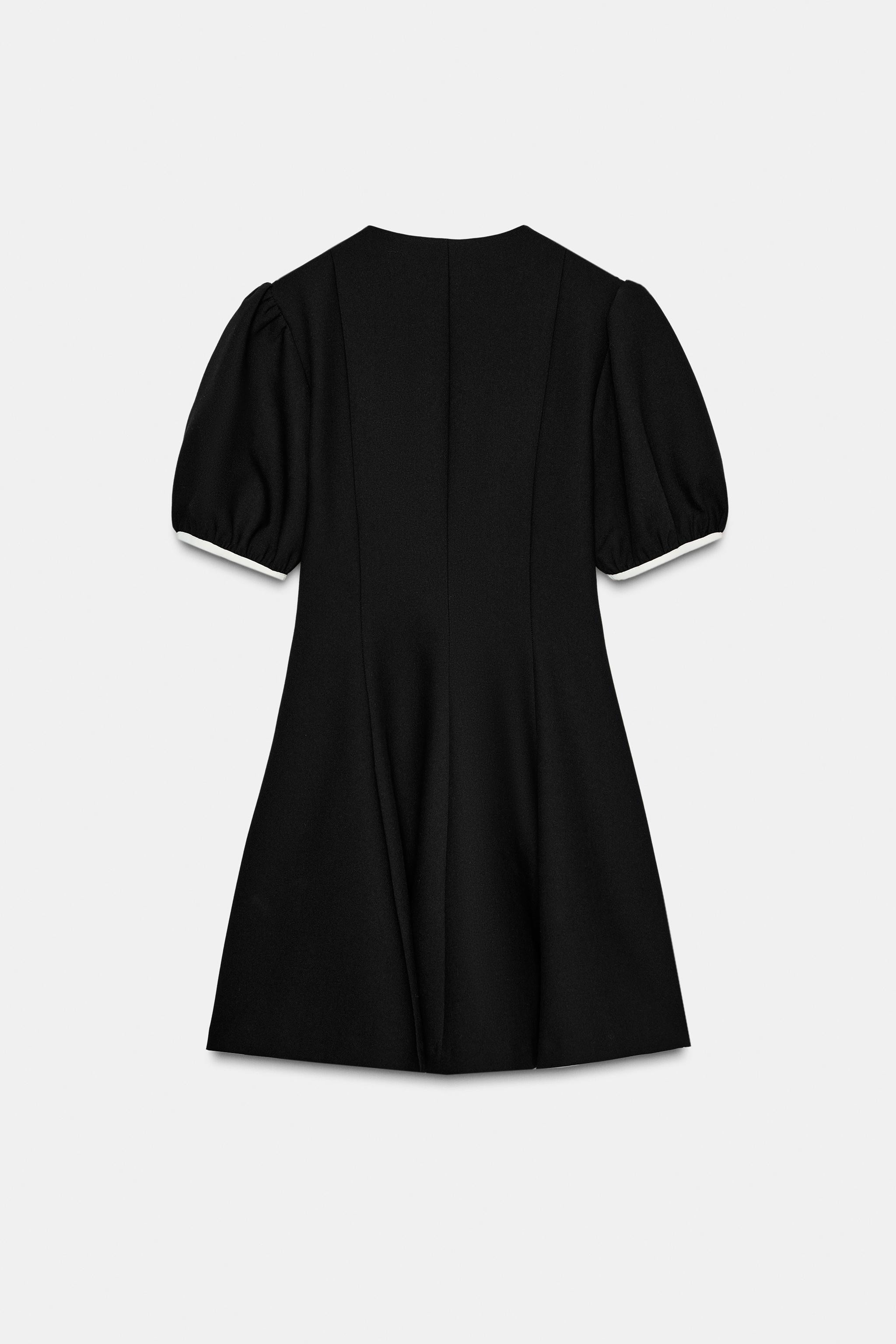 CONTRAST BOW MINI DRESS | Zara US