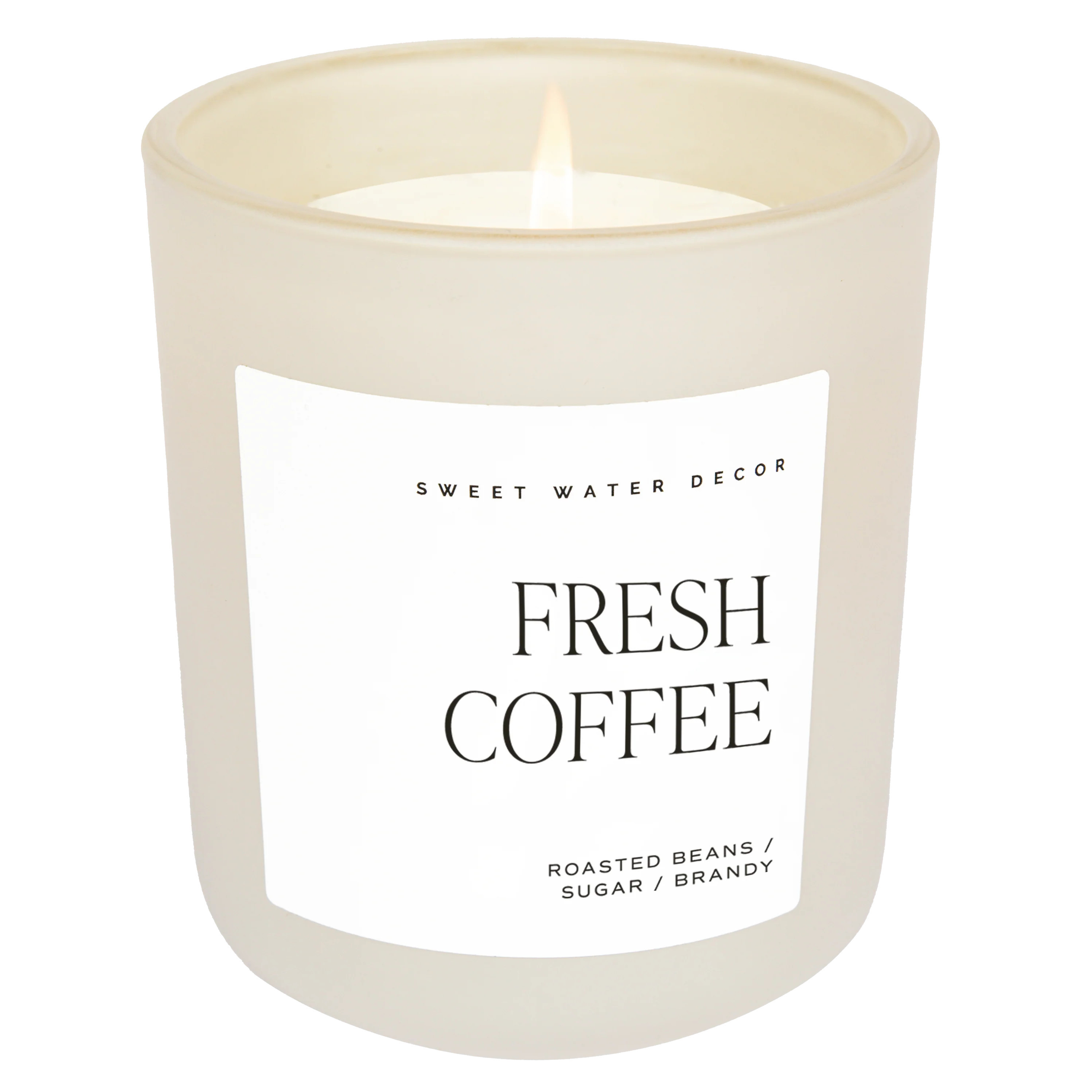 Fresh Coffee Soy Candle - Tan Matte Jar - 15 oz | Sweet Water Decor, LLC