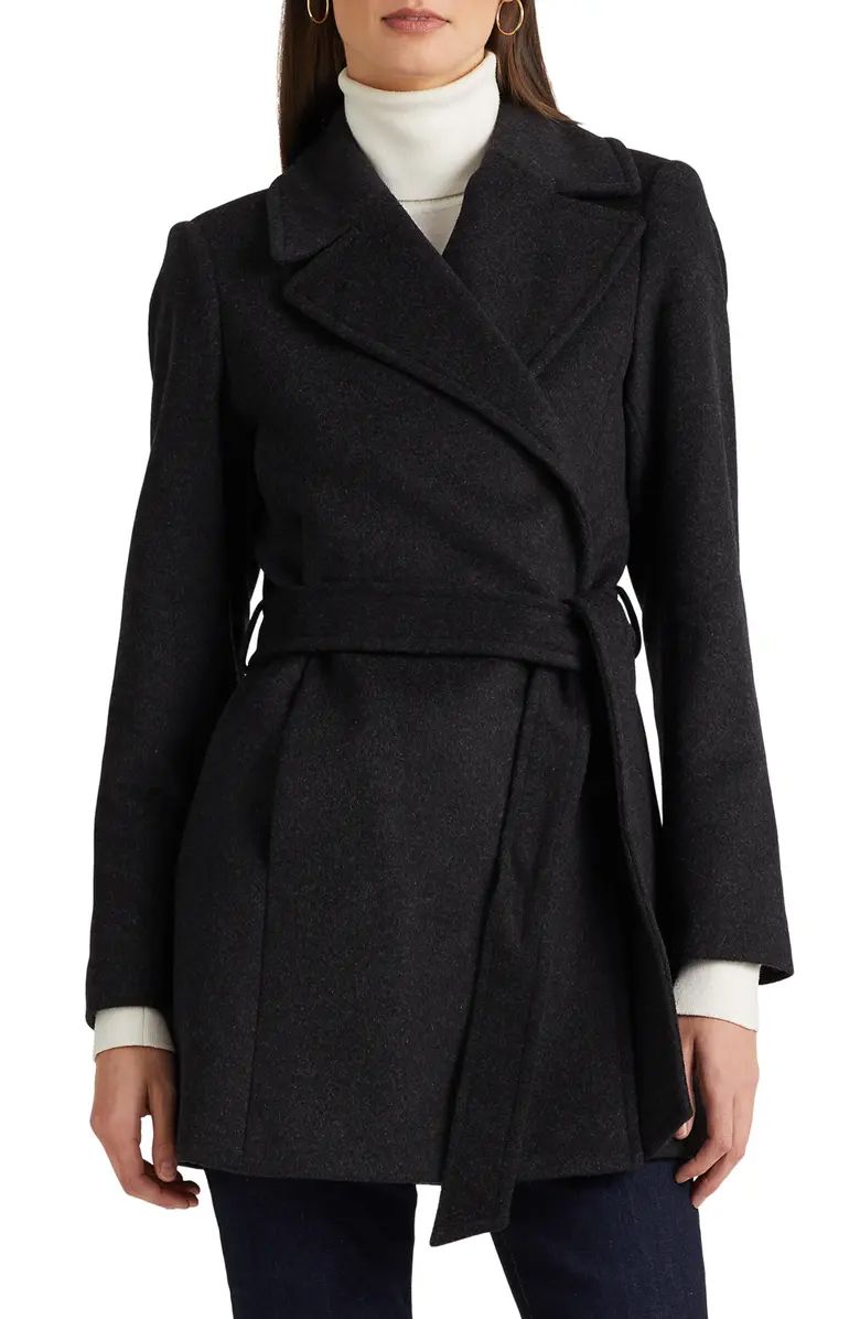 Lauren Ralph Lauren Belted Wool Blend Coat | Nordstrom | Nordstrom