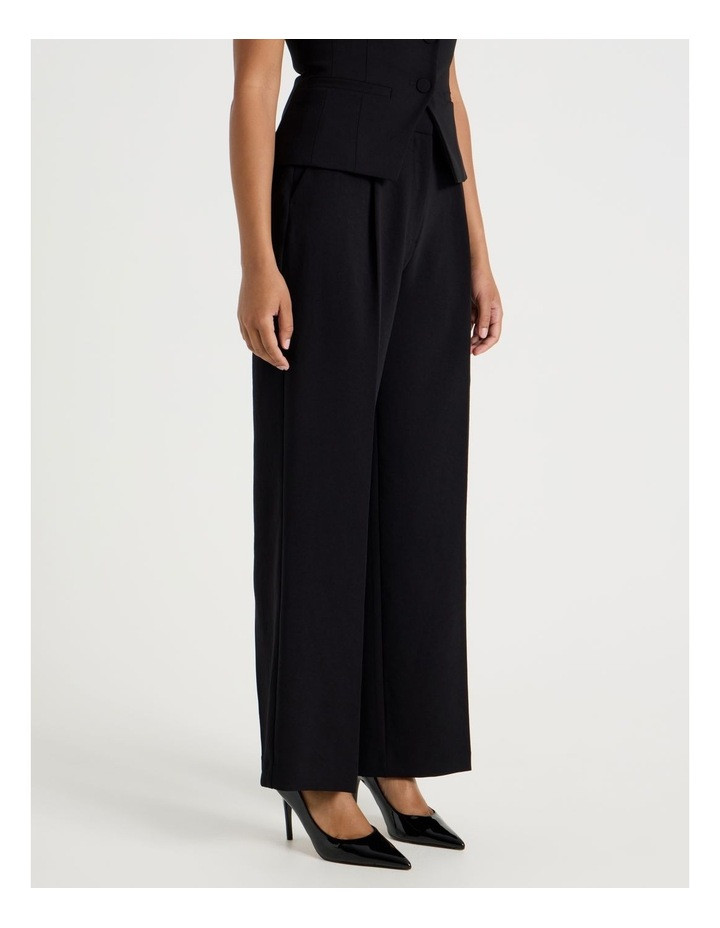 Blaq Pleat Front Wide Leg Pant in Black 14 | Myer