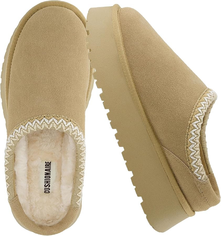 CUSHIONAIRE Kabuki Platform Boots Mule Slippers for Women Womens Slippers | Amazon (US)