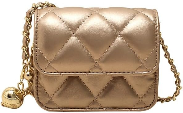 NXITK Mini Belt Bag - Women's Crossbody Leather Waist Purse (Gold) | Amazon (US)