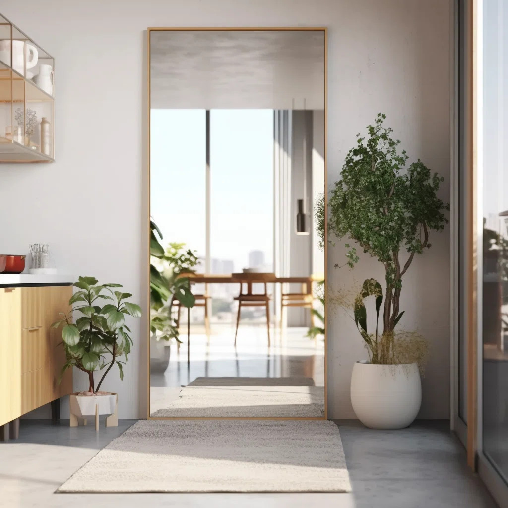 Adhvika Metal Flat Mirror | Wayfair North America