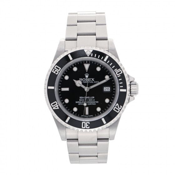 ROLEX

Stainless Steel 40mm Sea-Dweller Oyster Perpetual Watch Black 16600 | Fashionphile