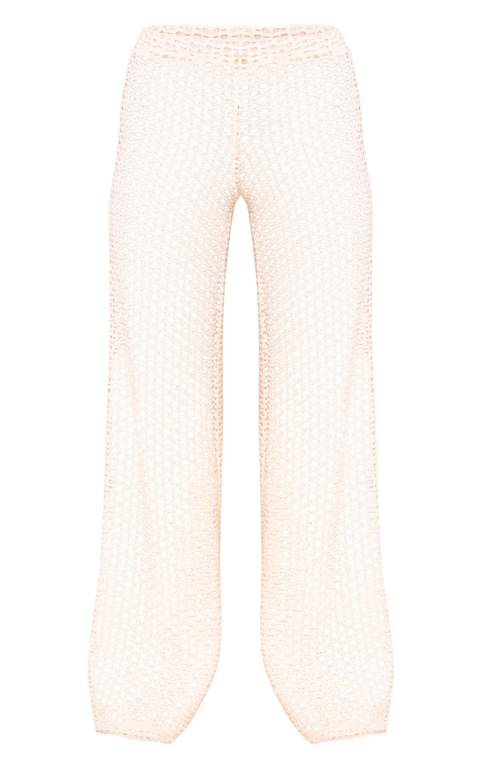 Stone Crochet Wide Leg Trousers | PrettyLittleThing UK