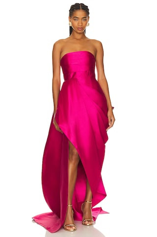 SOLACE London Raya Midi Dress in Cerise from Revolve.com | Revolve Clothing (Global)