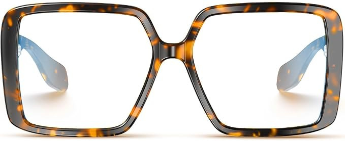 VISOONE Oversized Chunky Blue Light Blocking Glasses for women Harvard | Extra Large Square Frame... | Amazon (US)