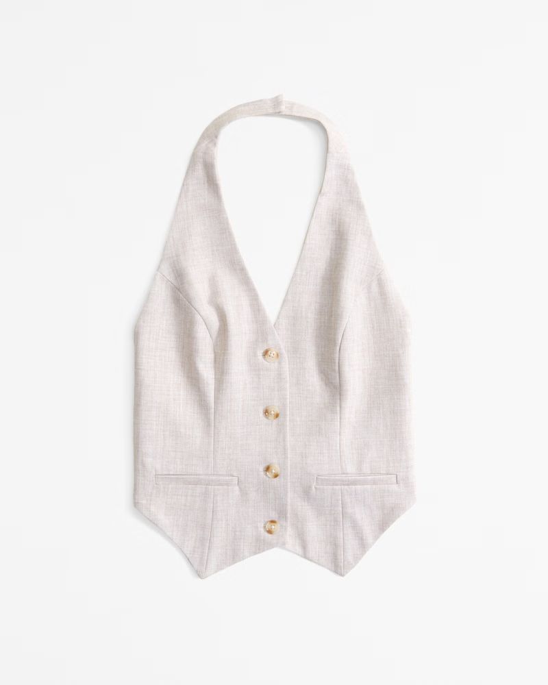 The A&F Mara Tailored Halter Vest | Abercrombie & Fitch (US)