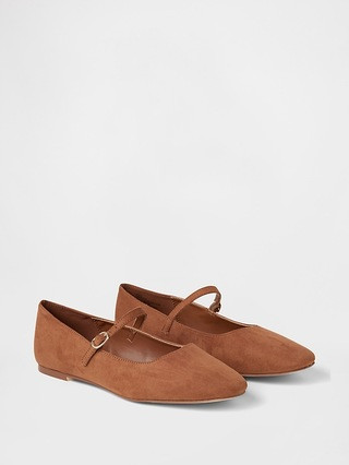Vegan Suede Mary Jane Flats | Gap (US)