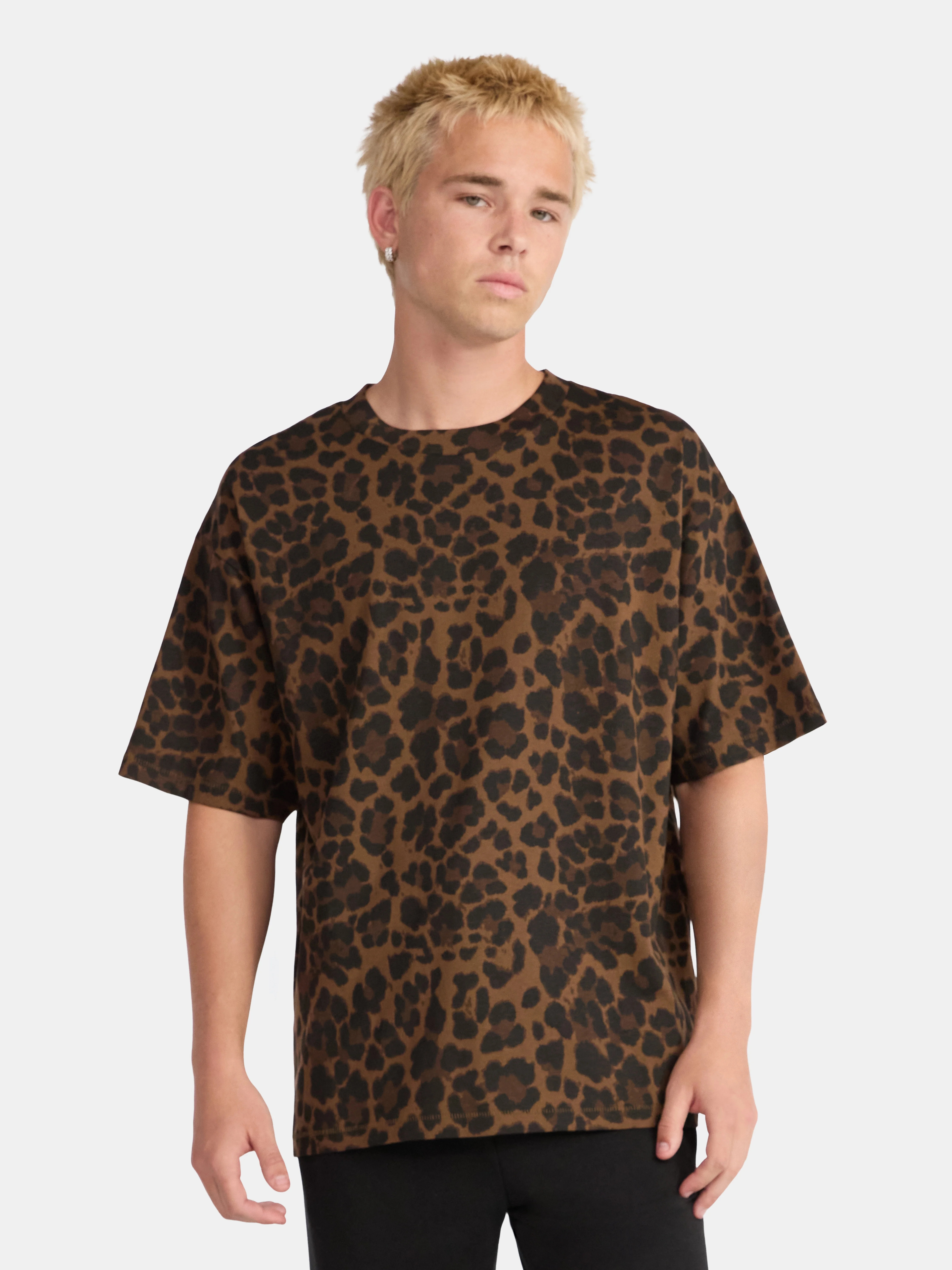 No Boundaries All Gender Cotton Oversize Tee with Short Sleeves, Men's and Big Men's | Walmart (US)