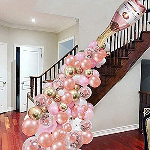 Champagne Bottle Balloon Kit 40" Champagne Wine Bottle Balloons Garland Arch kit Party Supplies Rose | Amazon (US)