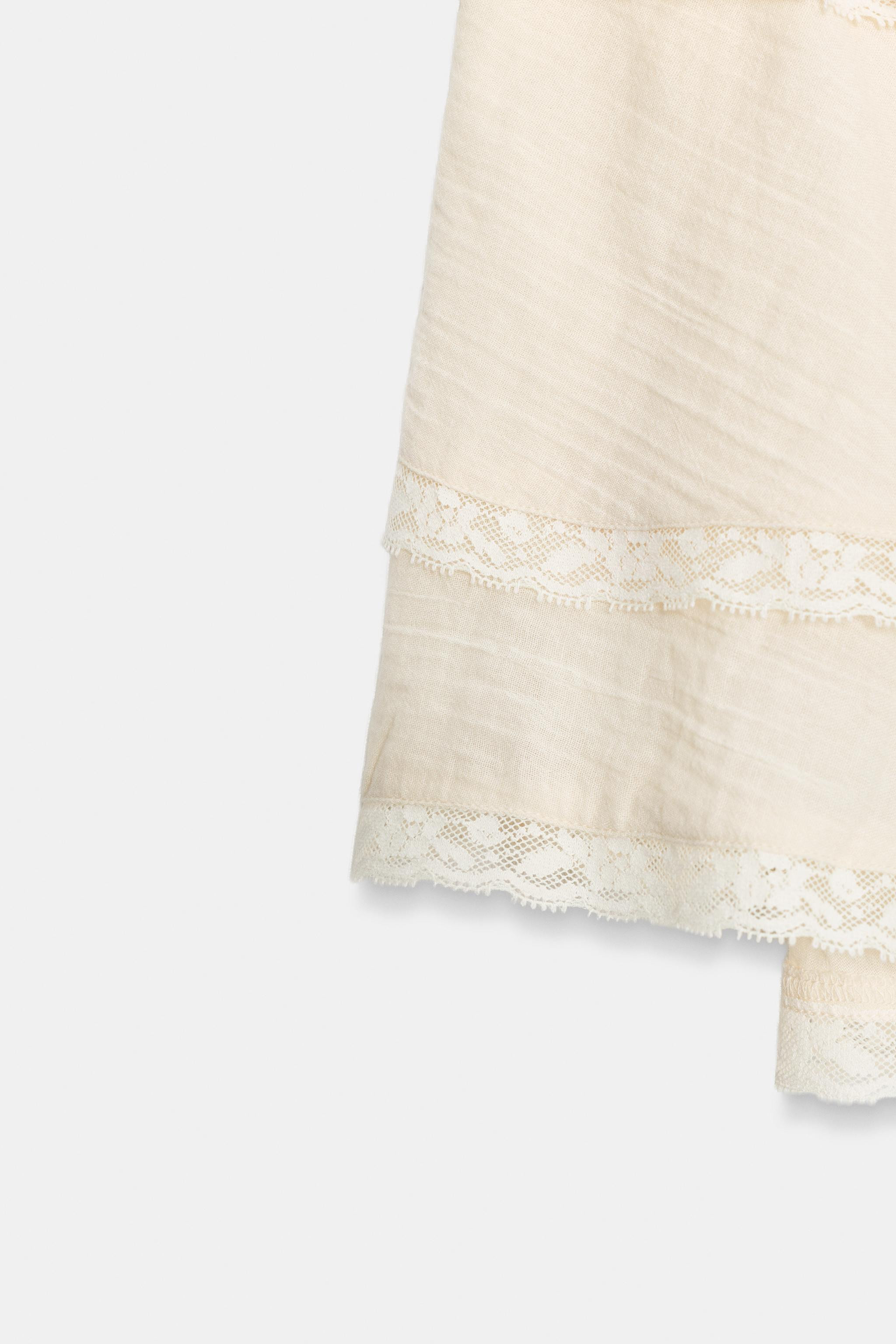 LACE RUFFLED MINI SKIRT | Zara US