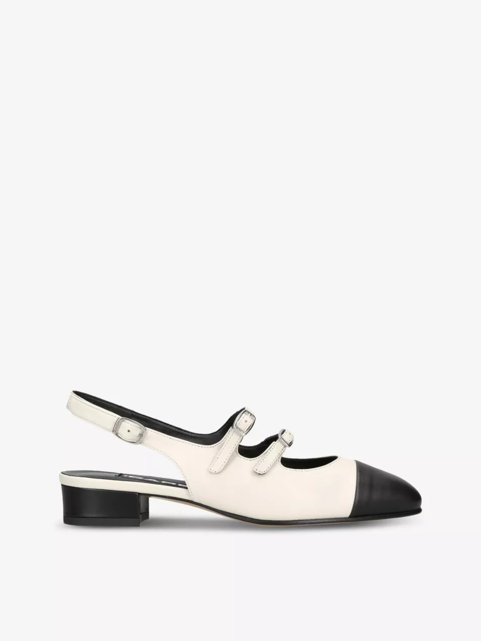 Abricot two-toned patent-leather pumps | Selfridges