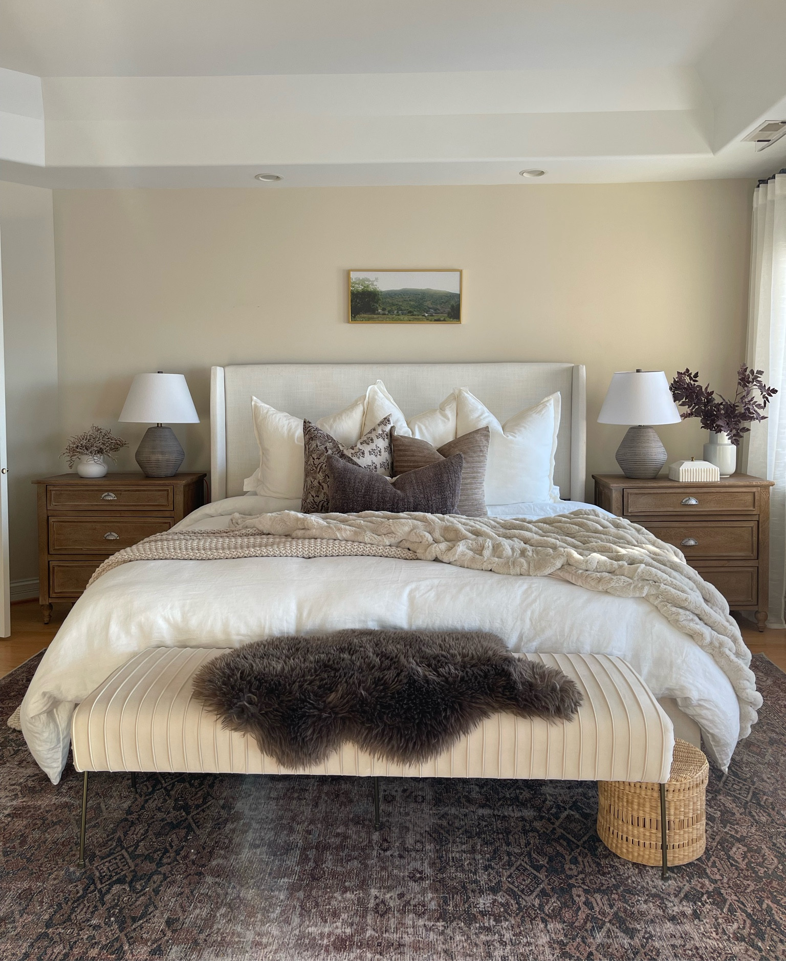 Our bedroom details — bed is king size in Zuma white color. The frame above bed is a personal print edited and custom framed by Frame It Easy. 

Bedroom, bedding, pottery barn, wayfair, bench, basket, target, throw, anthropologie, loloi rug, casaluna, knit blanket, rug, amber lewis, lamp, mcgee & co, studio mcgee, threshold, target, amazon home, amazon home decor, dried florals, hide, faux plant, bed frame, throw pillow, throw pillows, blanket, throw, euro pillows, sleep pillows, sheets, master bedroom, home decor, duvet cover, duvet insert, comforter, bedding, upholstered bed, nightstand, nightstands, dresser, primary bedroom, etsy, afloral, faux stems, faux flowers, rugs, area rug, home, bedroom inspo, bedroom, makeover, sale, restock, target home, crate & barrel, arhaus, joss & main, studio mcgee x target, 

#competition 

#LTKFind #LTKstyletip #LTKhome