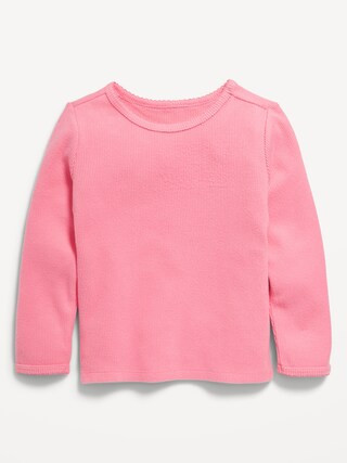 Printed Long-Sleeve Thermal-Knit T-Shirt for Toddler Girls | Old Navy (US)