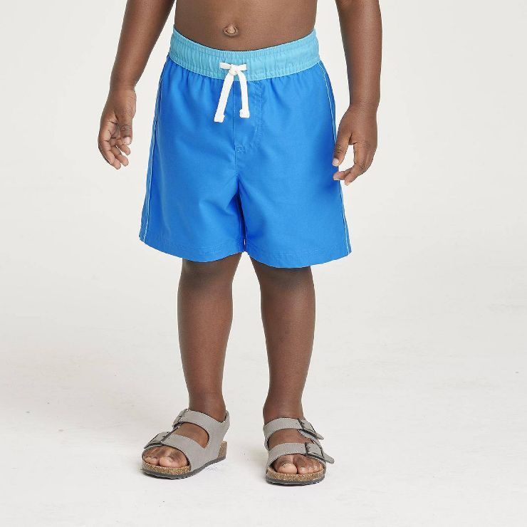 Toddler Boys' Regular Fit Swim Shorts - Cat & Jack™ Blue | Target