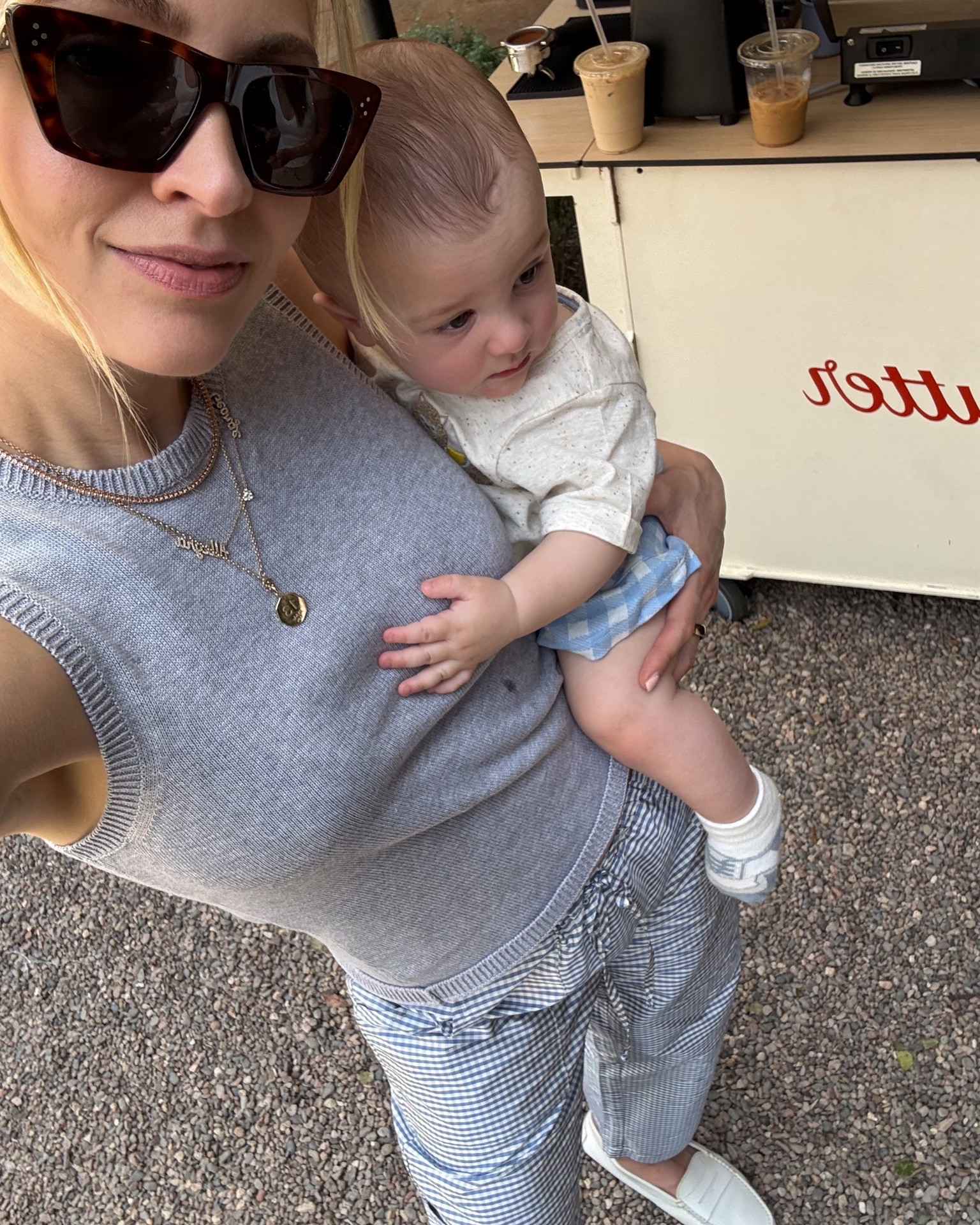 New grey sweater set & blue silk taffeta pants (sold out but waitlist!) paired with white tods

Sizes worn here:
Sweater set - XS (true to size relaxed fit)
Pants - XS (true to size)

#LTKdayinmylife #LTKmomlife