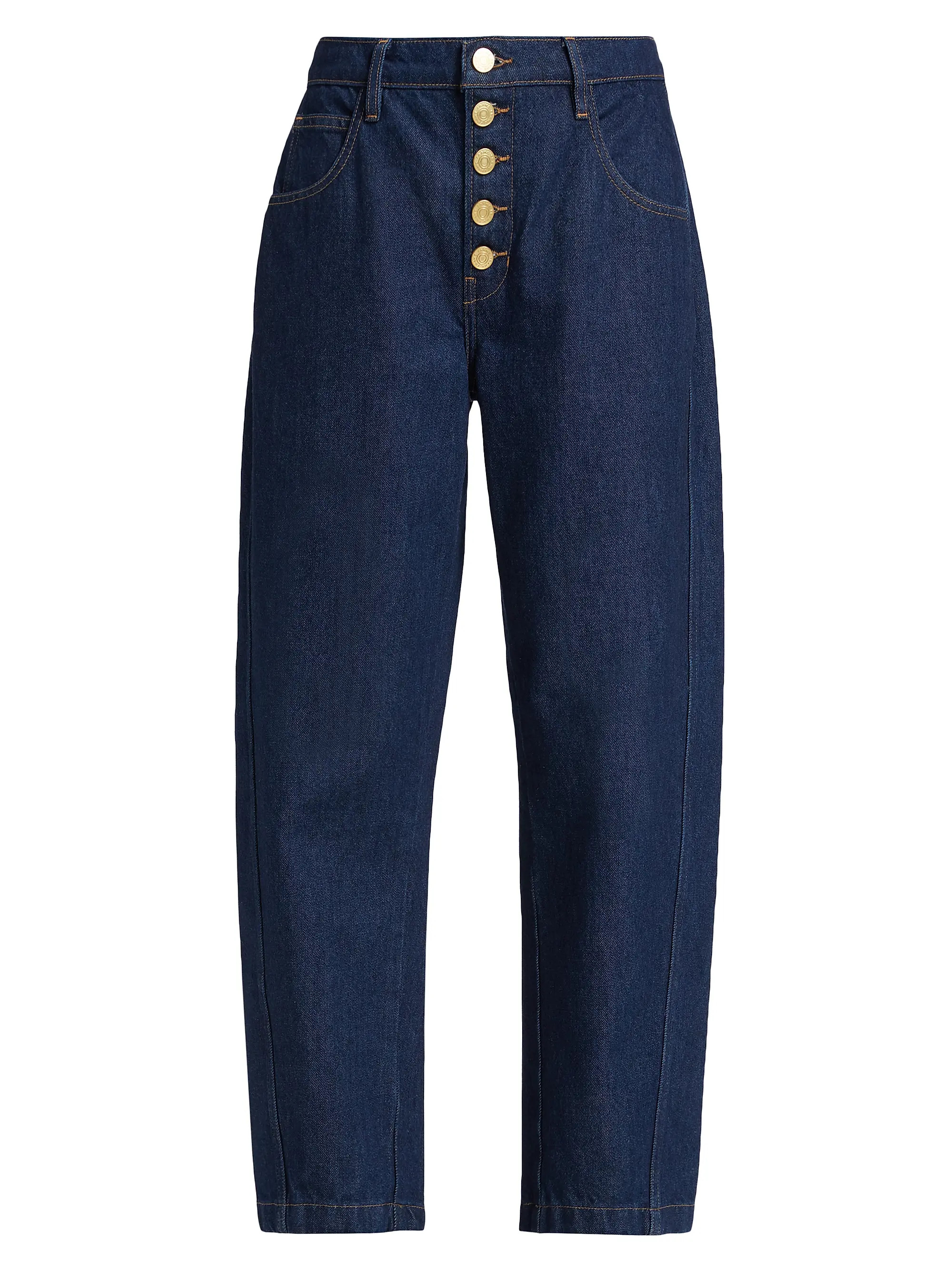 Cropped Balloon-Leg Jeans | Saks Fifth Avenue