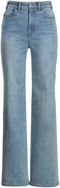 Malibu Scattered Sparkle Palazzo Jean - Light Wash/Silver | Boston Proper | Boston Proper