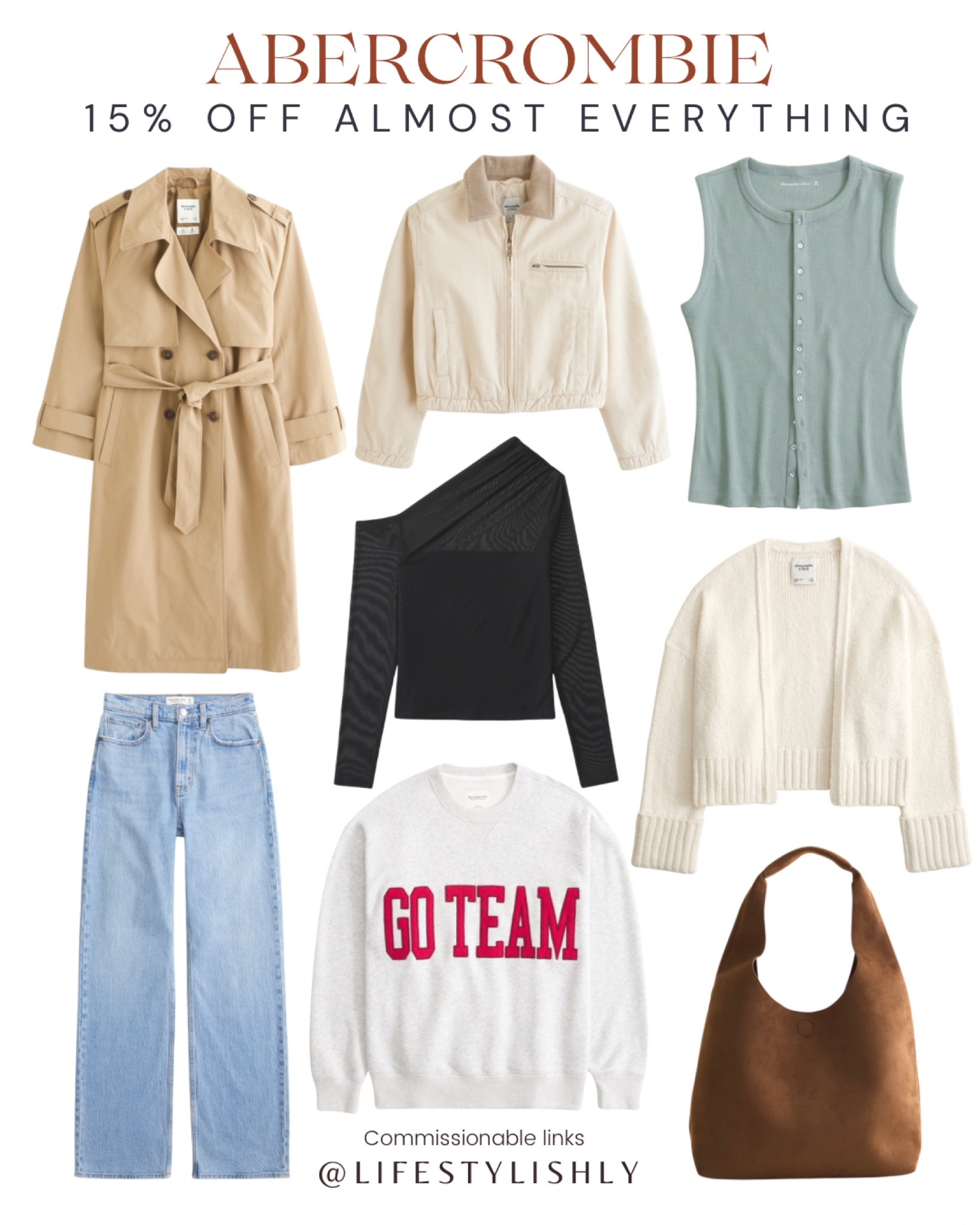 Abercrombie sale! Save 15% OFF almost everything! 

#LTKFallSale #LTKSaleAlert #LTKStyleTip