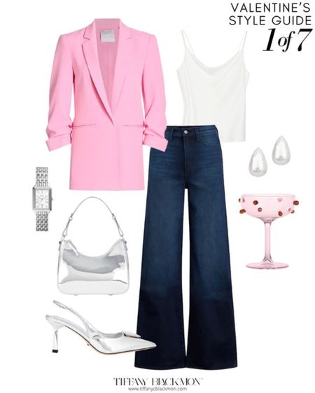 Valentines outfit pink blazer 

Pink blazer  fun cocktail glass  jeans  wide leg jeans  silver purse  silver shoes  silver watch  silver earrings  casual outfit  casual classy 

#LTKstyletip #LTKGiftGuide #LTKSeasonal