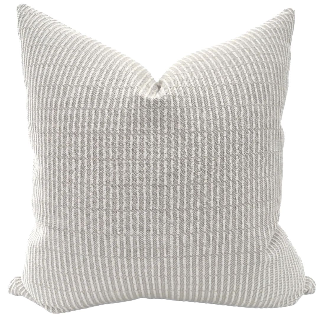 Pebble Gray Outdoor Pillow Cover | Hackner Home (US)