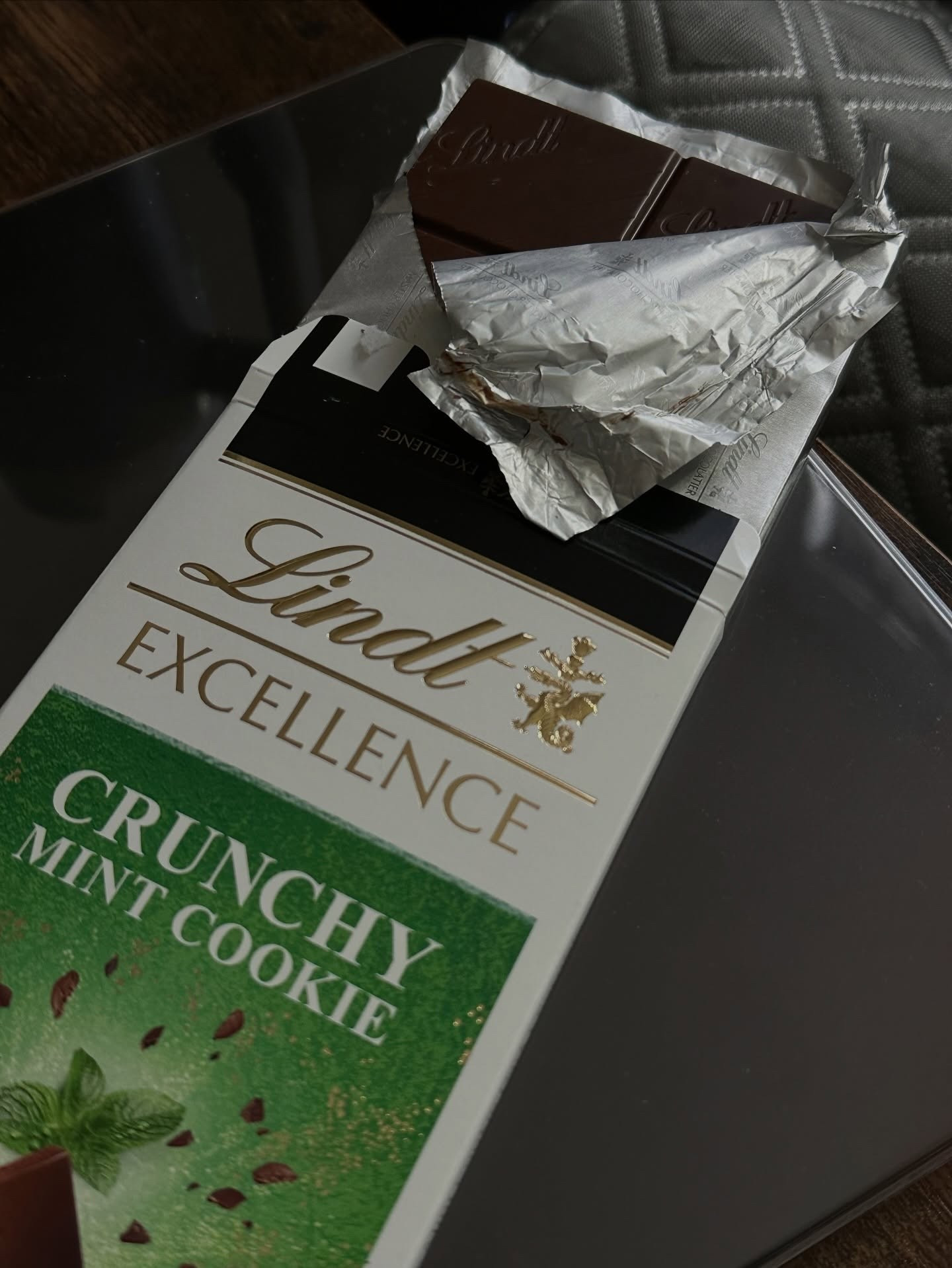 Thank you to @lindt_usa for this dark chocolate crunchy milk chocolate bar. I was sent this free for my honest review and the flavor is quite nice (not toothpaste lol), has a somewhat cooling feeling, and the texture is good (crunchy pieces and also creamy textured chocolate as ya chew). 
@influenster @lindt #lindtchocolate #mintchocolate #chocolatebar #sweettreat #afterdinnertreat

#LTKselfcare #LTKfoodie #LTKmomlife