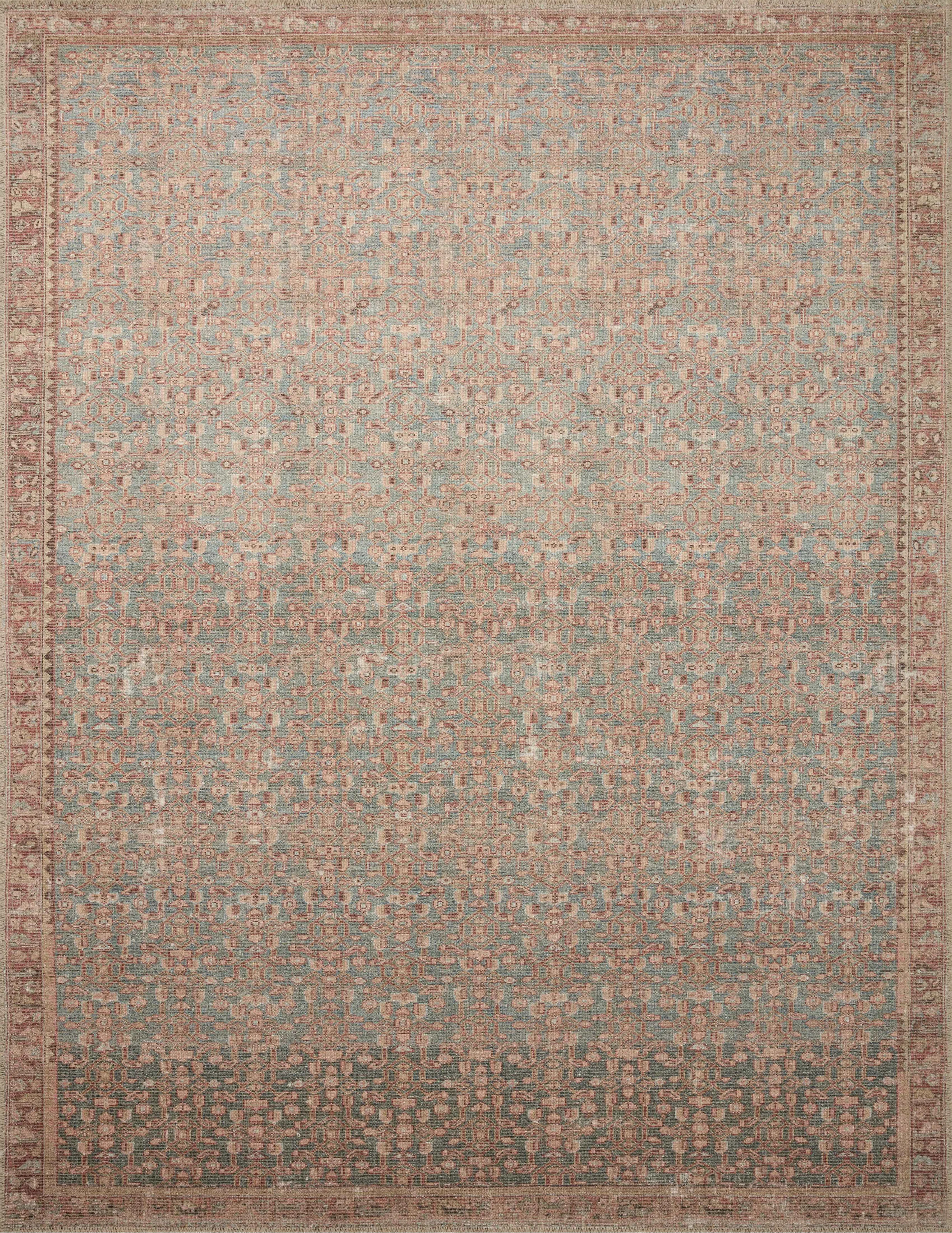 Angela Rose x Loloi Aubrey Blue / Terracotta Area Rug | Wayfair North America