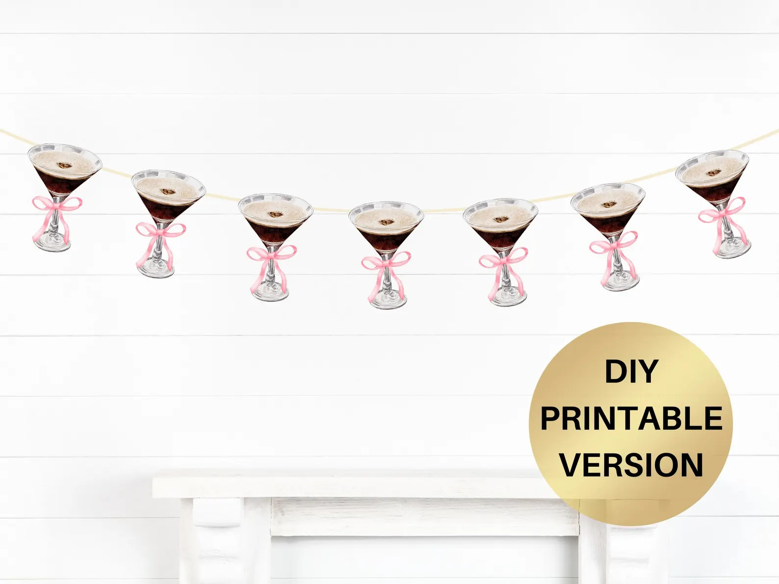 Espresso Martini Banner Martini Bachelorette Coquette Martinis Bachelorette Decor Birthday Sign C... | Etsy (US)