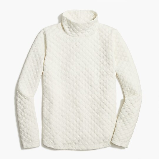 Quilted mockneck pullover | J.Crew Factory
