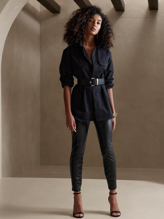 Vegan Leather Legging | Banana Republic Factory