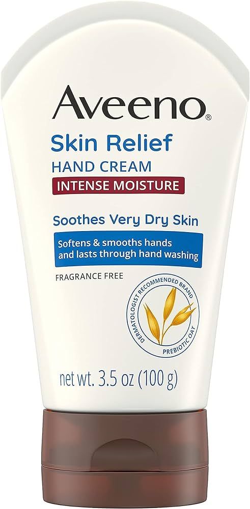 Aveeno Skin Relief Intense Moisture Hand Cream with Soothing Prebiotic Oat for Dry Skin, Sensitiv... | Amazon (US)